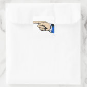 Fingerzeig Quadratischer Aufkleber (Tasche)