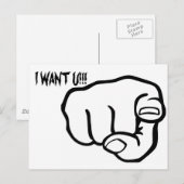 FingerZeigen Postkarte (Vorne/Hinten)