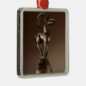 Finial mit einer Gebirgsziege Silbernes Ornament (Rechts)