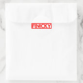 Finicky Briefmarke Runder Aufkleber (Tasche)