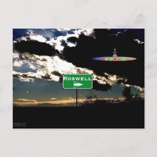 Fininding Roswell Postkarte (Vorderseite)