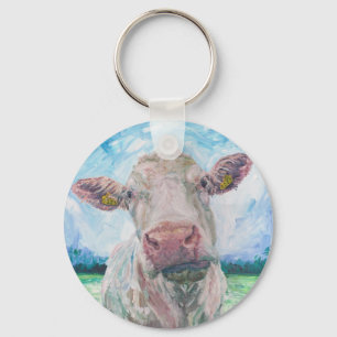finisCow keine 04. 0223 irische Charolais-Kuh Schlüsselanhänger