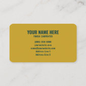 Finish Carpenter Elite Woodworking Forest Green Visitenkarte (Rückseite)