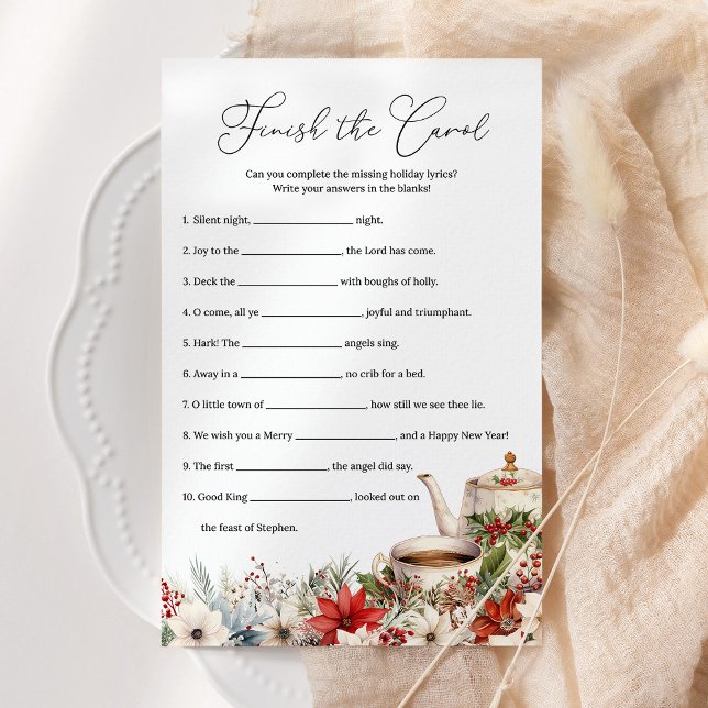 Finish The Carol Christmas Tea Party Holiday Game (Von Creator hochgeladen)