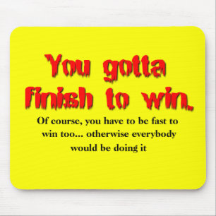 Finish to Win Dirt Bike Motocross Mauspad