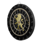 finishGolden Royal Lion Monogram Pickleball Paddel Dartscheibe (Vorderseite rechts)