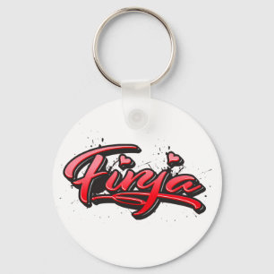 Finja red Heart Graffiti Vollstrecker Schlüsselanhänger