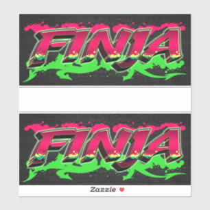 Finja Vorname Name Graffiti Aufkleber Sticker