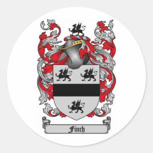 FINK-FAMILIENWAPPEN - FINK-WAPPEN RUNDER AUFKLEBER