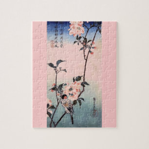 Fink-Kirschblüten-Japaner-Druck Puzzle
