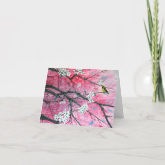 Fink unter der Kirschblüten-Anmerkungs-Karte Karte