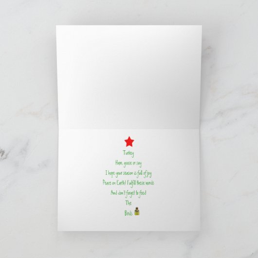 Fink-Weihnachtskarte Feiertagskarte (Innenseite)