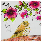 Finken im Frühjahr Stoff (Muster)