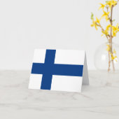 Finland (Finnish) Flag Karte (Gelbe Blume)