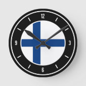 Finland Flag Elegant Runde Wanduhr (Vorderseite)