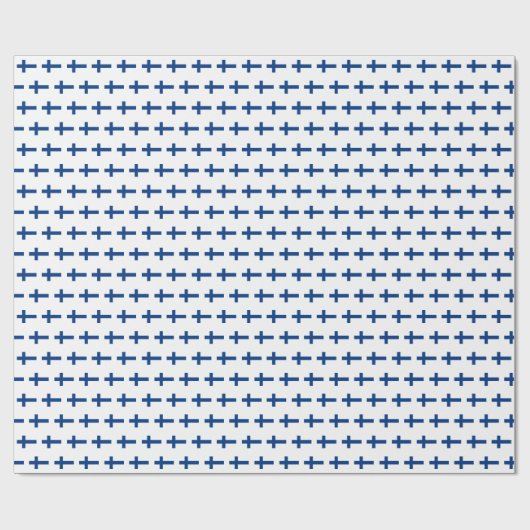 Finland flag Wrapping Paper Geschenkpapier (Flach)