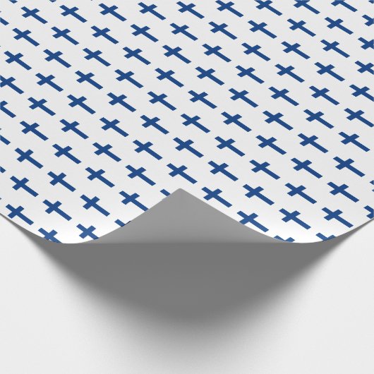 Finland flag Wrapping Paper Geschenkpapier (Ecke)
