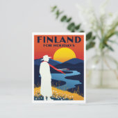 Finland for Holidays Summer Landscape Postkarte (Stehend Vorderseite)