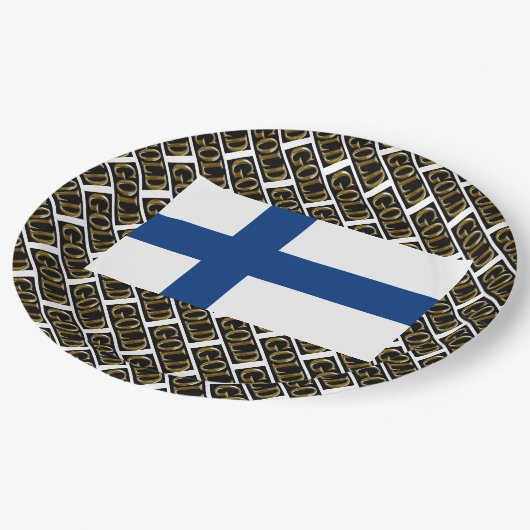 FINLAND GOLD PAPPTELLER (Schrägansicht)