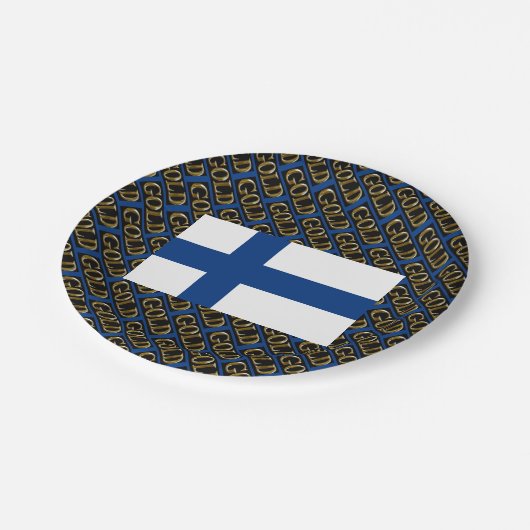 FINLAND GOLD PAPPTELLER (Schrägansicht)