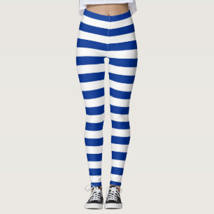 Finland Greece Israel Streifen blaue weiße Linie Leggings