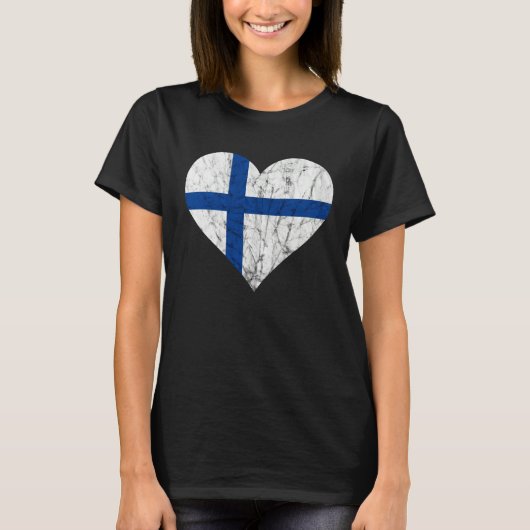 Finland Heart Suomi Finnish Flag Sisu Fin Pride T-Shirt (Vorderseite)