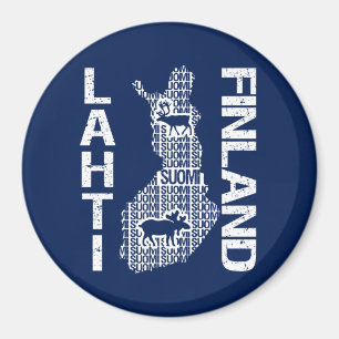 FINLAND MAP magnet - Lahti