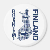 FINLAND MAP Magnet - Rovaniemi (Vorne)
