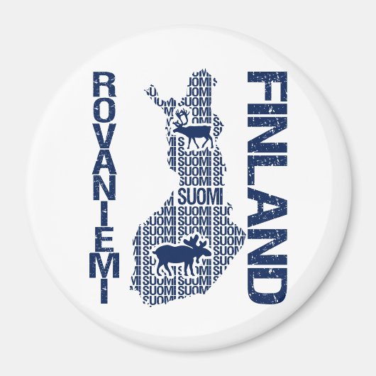 FINLAND MAP Magnet - Rovaniemi (Vorne)