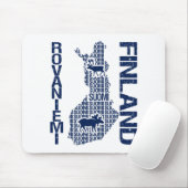 FINLAND MAP mousepad - Rovaniemi (Mit Mouse)