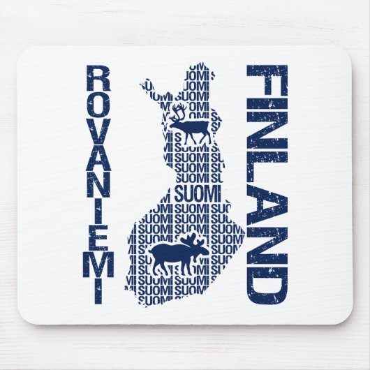 FINLAND MAP mousepad - Rovaniemi (Vorne)