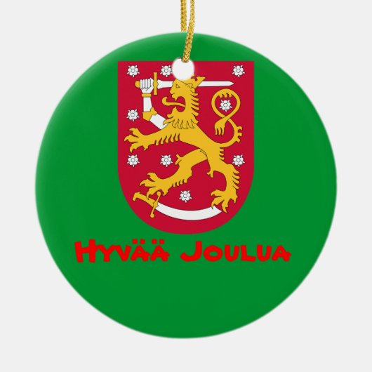FINLAND*-, Weihnachtsverzierung Keramikornament (Vorne)