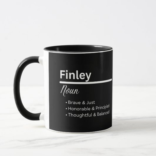 Finley Boy Name Definition Personalized Mug Tasse (Links)