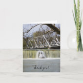 Finley Dam nach dem Regen Danke Karte (Vorderseite)