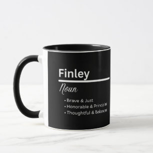 Finley Jungenname Definition Personalisierter Bech Tasse