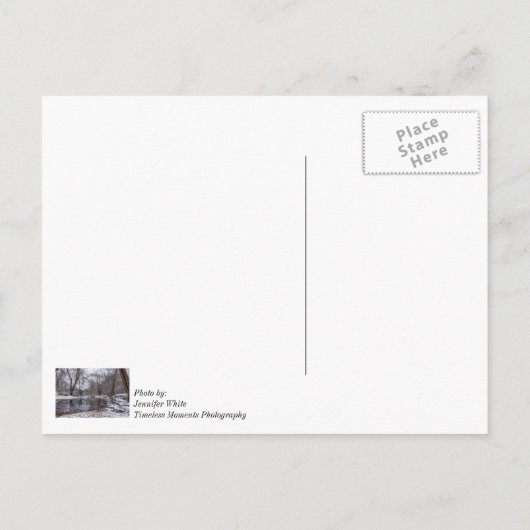 Finley Winter Snow Denken Sie an Sie Postkarte (Rückseite)