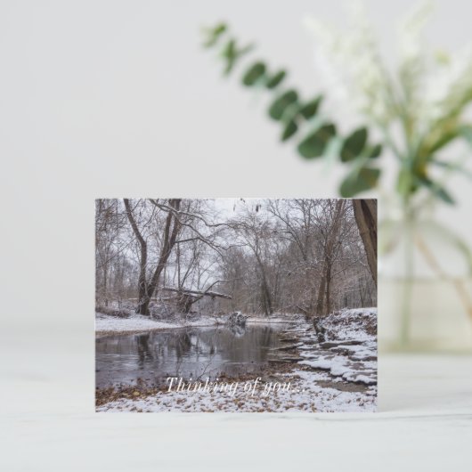 Finley Winter Snow Denken Sie an Sie Postkarte (Stehend Vorderseite)