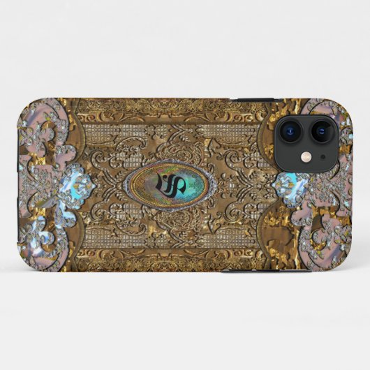 Finmoore Filly French Monogram Chic Case-Mate iPhone Hülle (Rückseite (Horizontal))