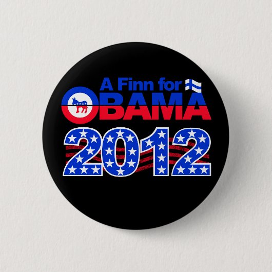 FINN FÜR OBAMA 2012 BUTTON (Vorderseite)