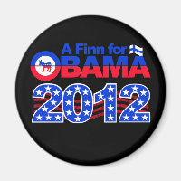 FINN FÜR OBAMA 2012-Magnet