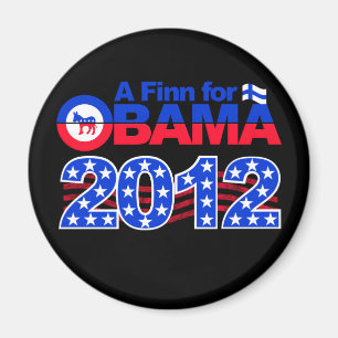 FINN FÜR OBAMA 2012-Magnet Magnet