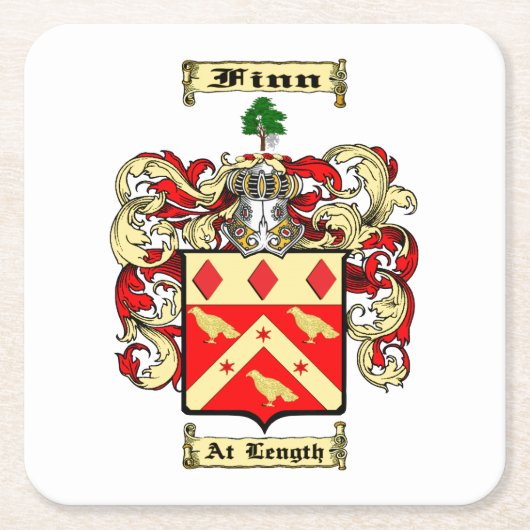 Finn (irisch) rechteckiger pappuntersetzer (Vorderseite)