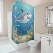 Finn the Shark Duschvorhang (Beispiel)