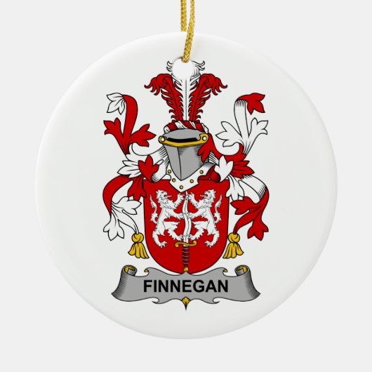 Finnegan Familienwappen Keramikornament (Vorne)