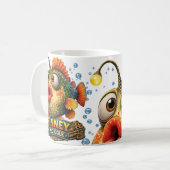 Finney McGiggle Lustiger Corky Fisch Kaffeetasse (Vorderseite Links)