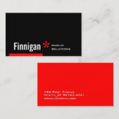 Finnigan Big Redstrik Asterisk Visitenkarte (Vorne/Hinten)