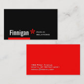 Finnigan Big Redstripe Asterisk Visitenkarte (Vorne/Hinten)