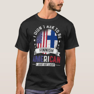 Finnisch-amerikanische Länder Flaggen Finnland Fla T-Shirt