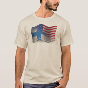 Finnisch-Amerikanische wellenartig bewegende T-Shirt