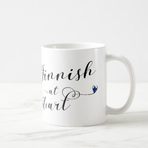 Finnisch an der Herz-Tasse, Finnland Kaffeetasse